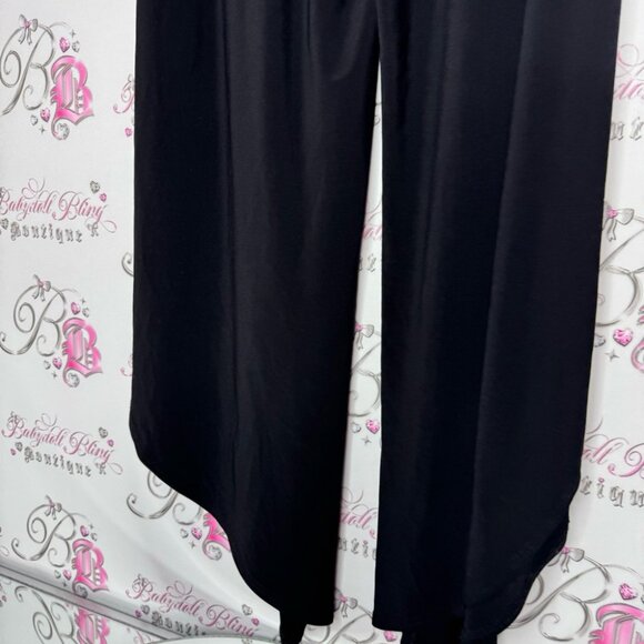 Joseph ribkoff pants flowy flare comfy stretchy black high low dual tiered flow - Picture 12 of 12